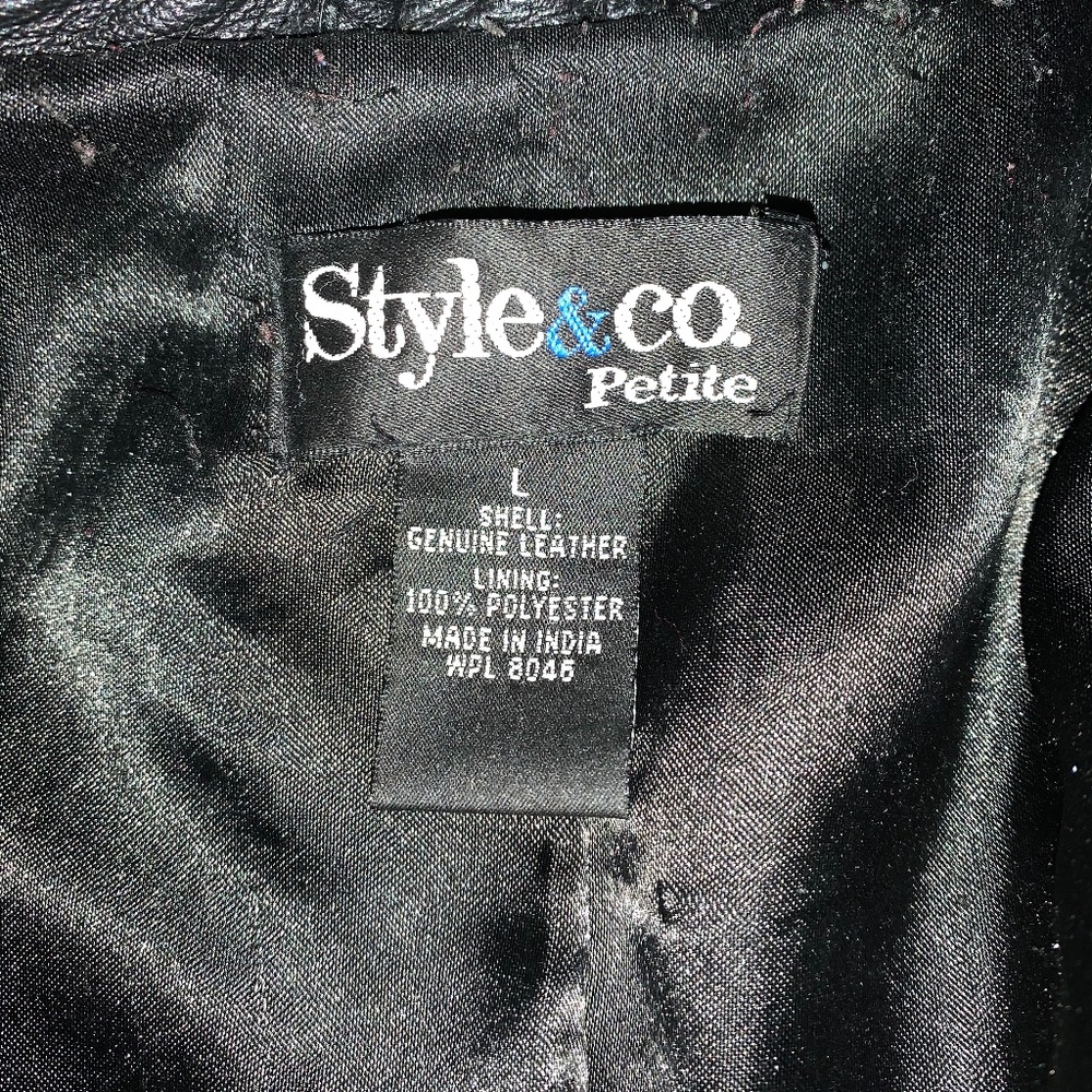 Style & Co. Petite Large - Leather Jacket - Picture 6 of 10